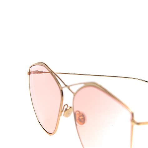 Stellaire 4 oversized sunglasses Dior Gold in Metal 